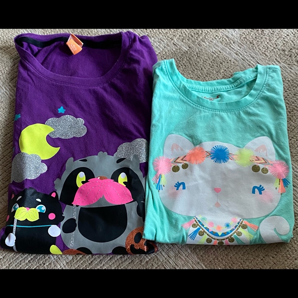 Cat & Jack girls top & one Guatemala girls top - SIZE GIRLS 10/12